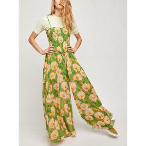 NWT Free People Sophia Jumpsuit / Avocado Combo